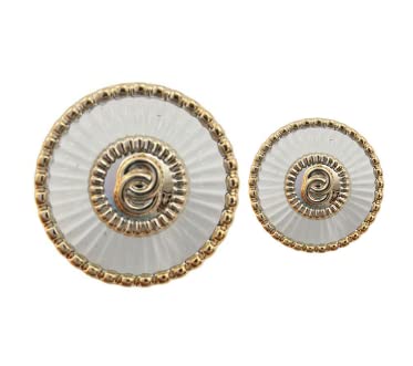 Round Glassy Shank Button (Pack of 16) 8 Big and 8 Small Pack for Coat Blazer Suit, Sherwani and Indian Dresses Sports Coat Uniform Jacket DIY Used (Golden)-image-39