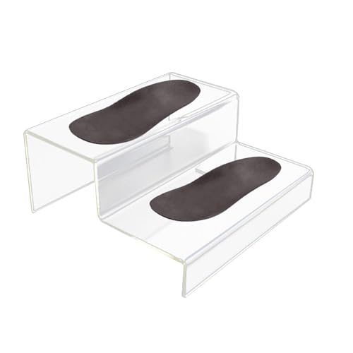 Estante de acrílico llamativo y elevador de soporte para organizar cosméticos y anillos