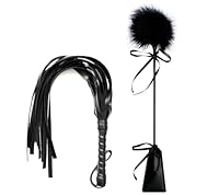 SM Bondage Flogger Erotik Leder Peitsche mit Feder Tickler Leder Hand Spanking Slapper Paddel Sex Spielzeug Zubehör Cosplay Sexspielzeug Paare