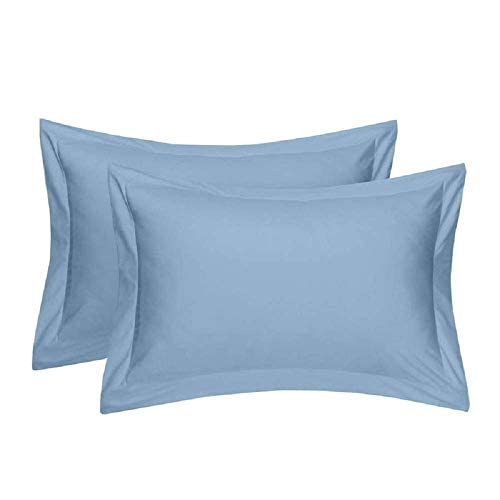 Oxford Pillow Cover | Takiya Cover |Pillow Cases |Pillow Covers Set of 2 - 100% Microfiber – Soft, Smooth and Wrinkle Free - Light Blue Solid_17X27 Inch Pillow Cover