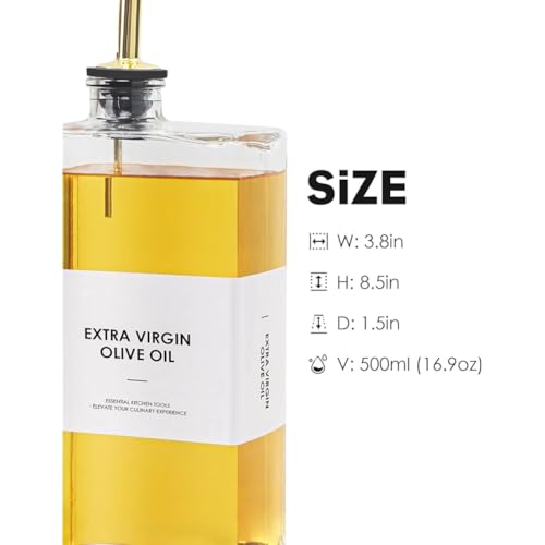 Dispensador de aceite de vidrio y juego para vinagre con vertedor de cocina 4