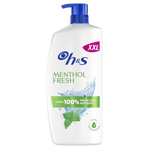 Head & Shoulders Menthol Fresh Anticaspa Champú 1000ml Pump. Actúa contra la caspa, el aceite y el picor desde el primer lavado. Hasta 100% protección contra la caspa