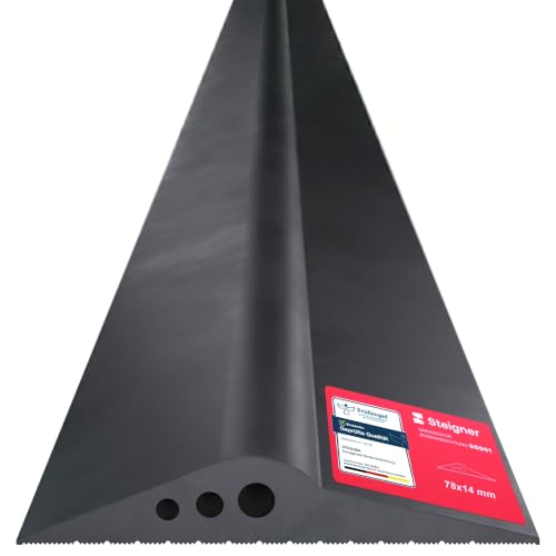 STEIGNER Soglia garage 3,5m in EPDM nero 14mm x 78mm