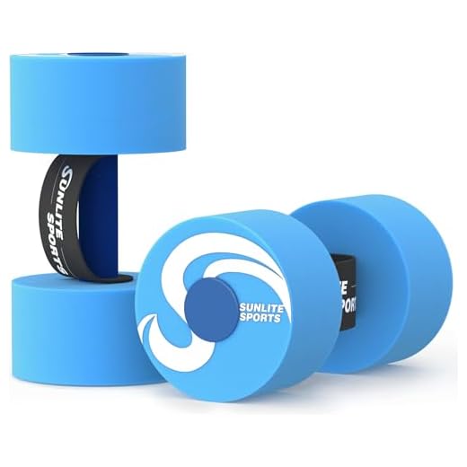 Sunlite Sports High-Density EVA-Foam Aquatic Dumbbell Set, Water Weight, Soft Padded, Water Aerobics, Aqua Therapy, Pool Fitness, Water Exercise