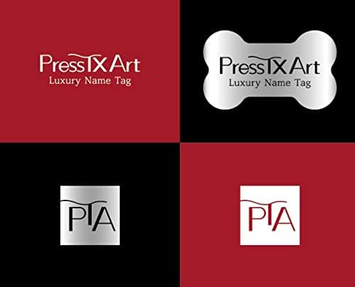 [Press TX Art] 40 Pcs Round(Circle), Bone, Rectangle, Heart Anodized Aluminum Stamping Blanks Tags 10 Mixed Colors Metal Engraving ID Name Tags with Rings (Bone in 10 Colors) - Image 6