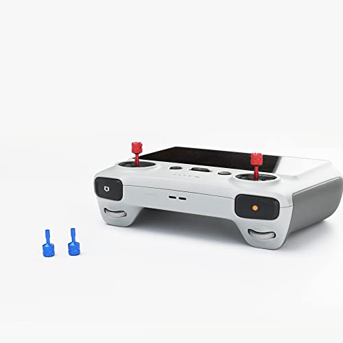 2 Pairs Mini 3 Pro/Mini 3/Mavic 3 Classic/Mavic 3 Pro Controller Sticks For Dji Rc/Dji Rc 2, Aluminum Alloy Remote Control Joysticks, Rocker Replacement Parts For Dji Mini 3 Pro/Mini 3/Mavic 3 Classic/Mavic 3 Pro/Dji Air 3 Accessories (Red & Blue) #TOP1