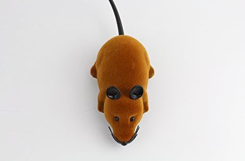 EocuSun Electric Remote Control Mouse Remote Control Animal Toys Pet Cat Toys Mouse Black Brown Grey (Brown)