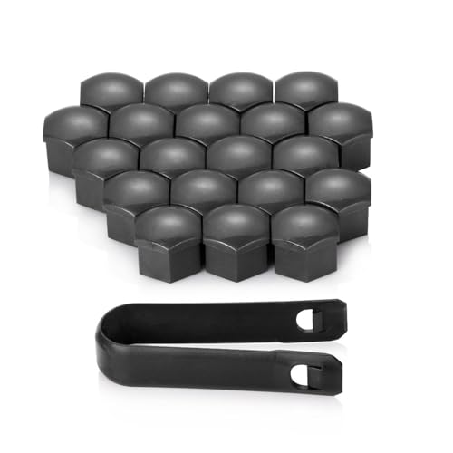 Couvercle d'écrou de roue 17mm contre la rouille lot de 20 pièces grises 321601173A