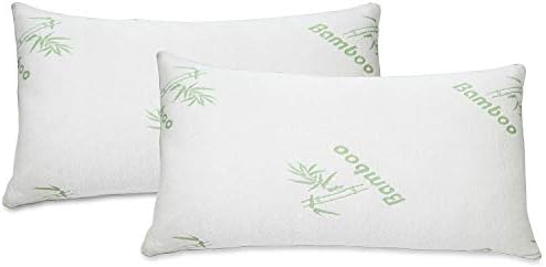 2 Pack Bamboo Pillow Reminiscence Foam Hypoallergenic Cool Consolation New