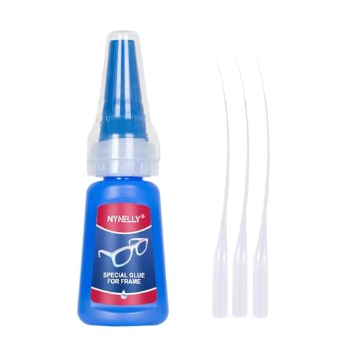 Nynelly 20 g Super Glue for Glasses Frames Repair and Bonding, Instant Strong Adhesive for Repairing Broken Frames Plastic Wood Metal Rubber Leather, Clear Liquid Glue Adhesive, Quick Dry