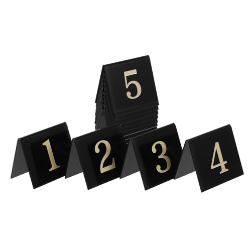 TOKIDNY 15 piezas Marcadores de Mesa Acrílicos Números Dobles V