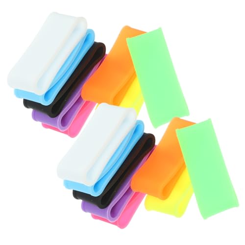 Mikikit 16pcs Badminton Racket Grip Replacement Thick Non-Skid Overgrip Rings Tennis Racket Grip Protector for Sports Equipment