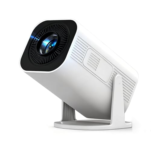 LJYT 1080P FHD Protable Mini Projector 250 ANSI Lumens Support 4K Auto Keystone 210 Rotation Bluetooth 5.4 WiFi 6 Android 11 Compatible with iOS/Android/PS5/Windows/USB/HDMI/TV Stick/Box