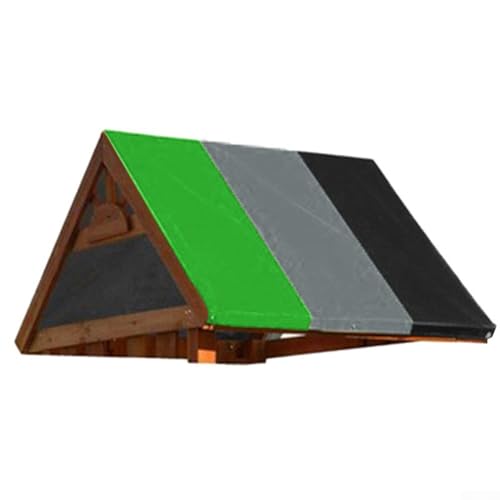 Solaughguy 210D Oxford-Gewebe, wasserdicht, für Spielplatzgeräte im Freien, mit UV-Schutz und ganzjähriger Verwendung, für einfache Installation (schwarz und grün)