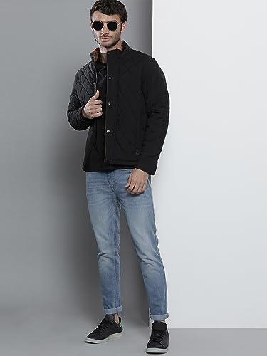 Image of The Indian Garage Co Men Slim Fit Solid Mid-Rise Stretchable Jeans