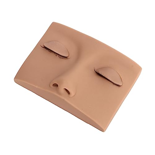 Eyelash Extension Mannequin, 3 works Reusable Eyelash Dummy Eyelid for Salon (Light Brown) - Image 2