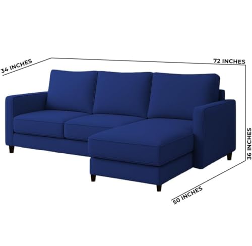 Image of The MM Furniture store Premium Fabric Sofa - Sapphire (4 Seater - RHS)