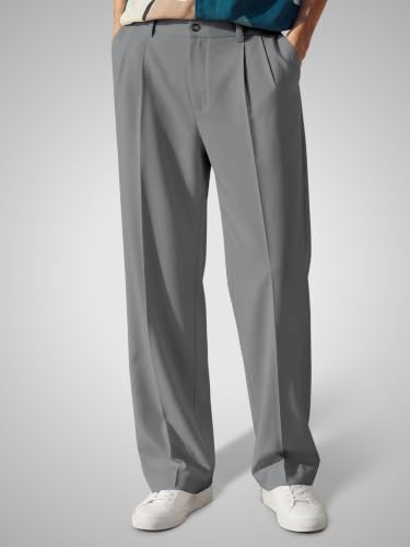 Image of FTX Men's Korean Style Casual Trouser | Premium Lycra Stretch Fabric | Smart Regular Fit | 2 Side Pockets | Comfortable Stretchable Everyday Wear Pants