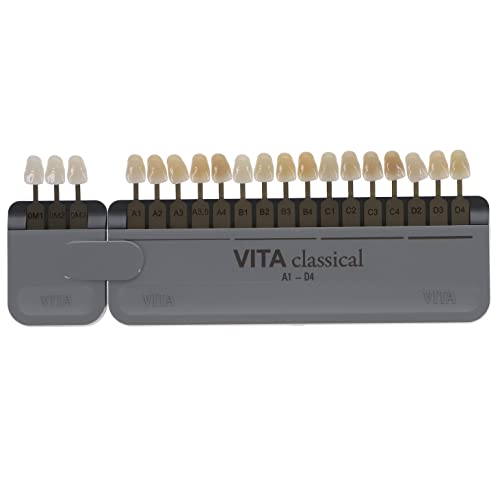 Vident G027CBS VITA Classical Dental Shade Guide with Bleached Shades Clip