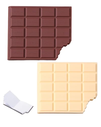 QLEUIFT 2 pcs Nota de Chocolate Dale un mordisco, Notas Autoadhesivas (100 Unidades, 10 x 9 cm),...