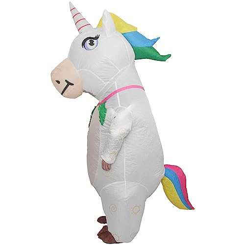 FXICH Disfraz inflable para disfraz de Halloween divertido (blanco), disfraz inflable para adulto, 150-190 cm