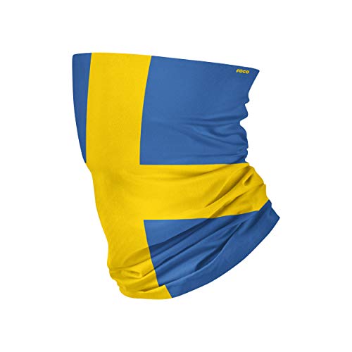 Écharpe guêtre drapeau de la Suède FOCO tour de cou bleu et jaune