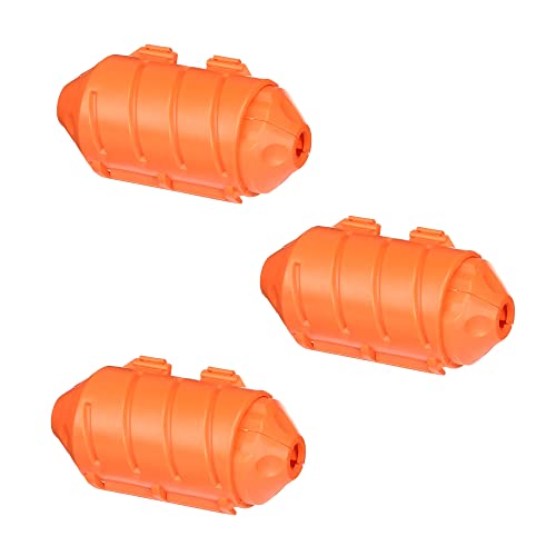 Farm Innovators FI-CC-1 Cord Connect Water Resistant Power Extension Cord Plug in Connection Protector Seal with Watertight Gasket, Orange (3 Pack)