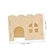 Abaodam Rustic Wooden Hamster Hideout for Small Pets Breathable Rat House Hollow Window Design for Secure Resting and Play Small Animal Habitat