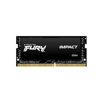 KF432S20IB/8 - Memória 8GB SODIMM DDR4 3200Mhz FURY Impact 1,35V 1Rx8 260 pinos para notebook, Preto