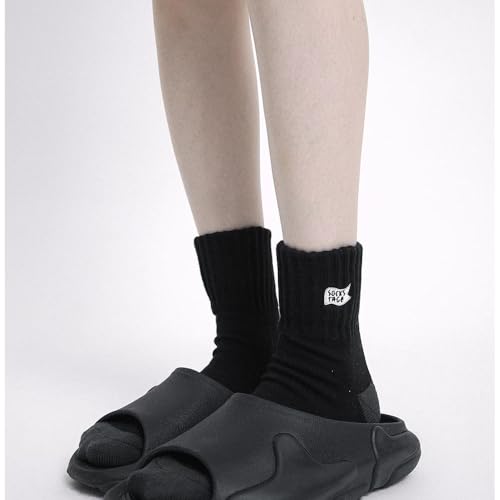 Athletic Printed Gym Socks Unisex - Athletic Socks, Black Comfort and Fit for Sports and Streetwear,3