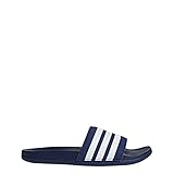 adidas Performance Men's Adilette Comfort Sandal, Dark Blue/White/Dark Blue, 4 M US