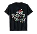 Black Cat Christmas Tree Lights Funny Santa Kitten T-Shirt