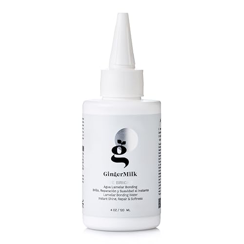 GINGER MILK Lamellar Bonding Water Hair Treatment Post-Shampoo Shine Booster, Instant Repair, Cuticle Sealing, Frizz Control, Lightweight Formula with Triple Molecular Weight Technology 4 oz