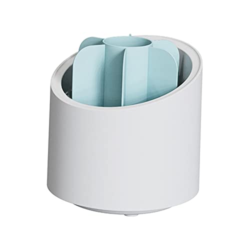 Zï½ï½ï½ï½èï½ï½ Porta Pennelli Da Trucco Rotante a 360 Gradi per Cosmetici senza coperchio blu