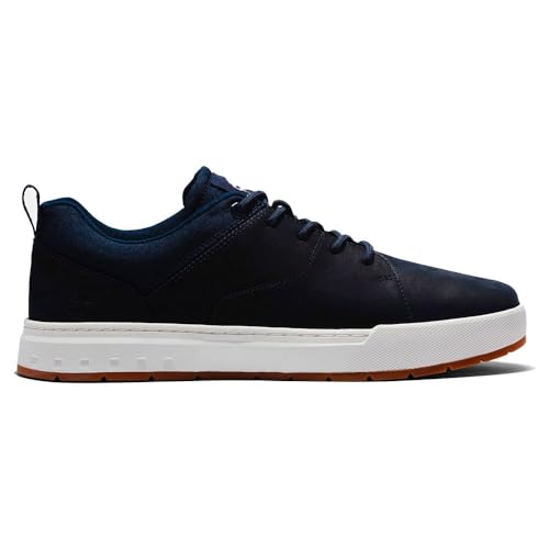 Image of Timberland Maple Grove Leather Ox Sneakers for Men - Leather Upper with Lace Up Closure, Elegant and Round Toe Design