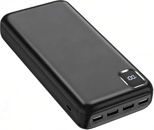 Powerbank 50000mAh Große Kapazität, 22.5W Power Bank Schnellladung mit 4 Ausgänge & 2 Eingänge, Tragbares Ladegerät kompatibel mit iPhone Tablets für Outdoor, Camping & Reisen