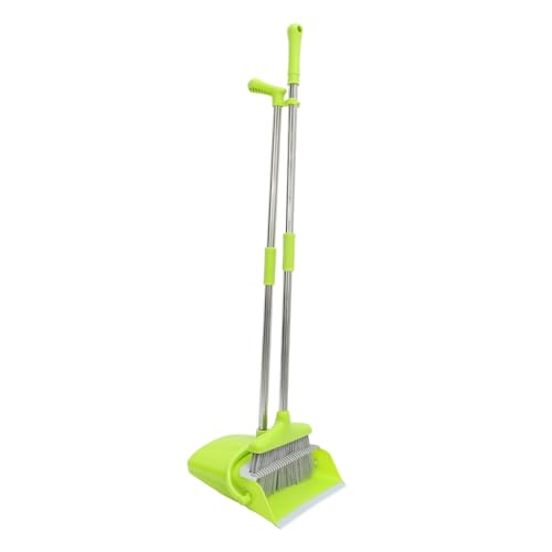 BAZEITFLOW Kit de Escoba y Recogedor Inoxidable con Diseño Compacto para Limpieza Almacenamiento Vertical y Uso Interiores Herramienta Práctica para Ordenados