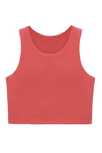 Image of Lilax Girls' Double Lined Sleeveless Basic Crop Tank Top