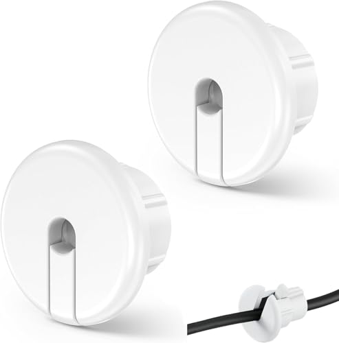 Yuiturt 2 Weiße Wall Bushing Grommet Wanddurchführungen, Kabeleinfädlerkämme für Ethernet-Kabel, 1-Zoll Wandloch Durchführungen für Starlink Dishy, Kabeldurchführung Set