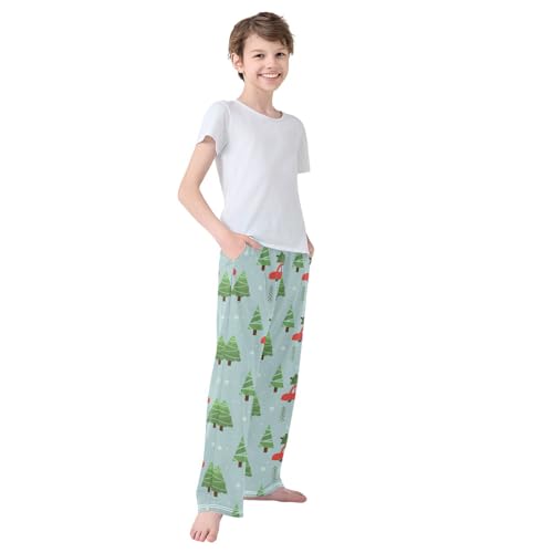 ZZKKO Car and Christmas Tree Boys Pants for Kids Jogger Pants with Pockets S-XL 5