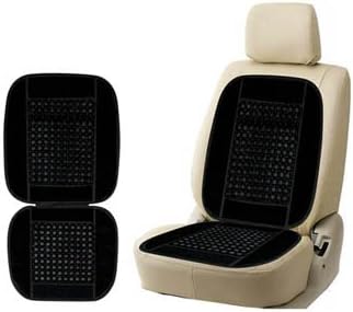 Car Wooden Bead Seat Cover Velvet Border Black for Ford Ecosports