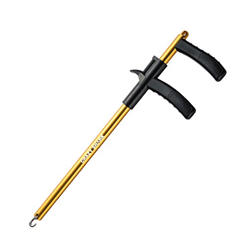 Extracteur de crochet long 34,5 cm CrazyShark en aluminium doré pour décrochage rapide