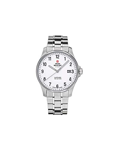 Montre analogique Swiss Military 39 mm, restez ponctuel avec un boîtier robuste en acier