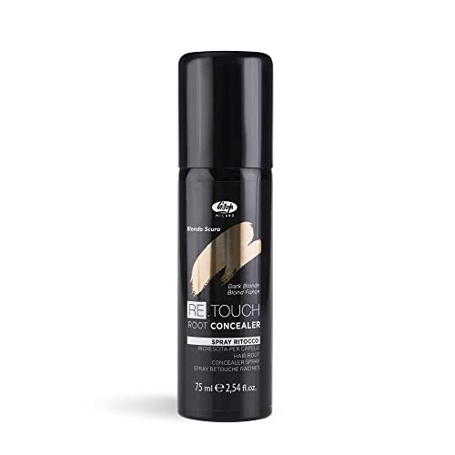 Lisap Dark Blonde Root Touch Up for Temporary Hair Color | Instant Concealer for Color Gaps &amp; White Hairs | 2.54 fl oz