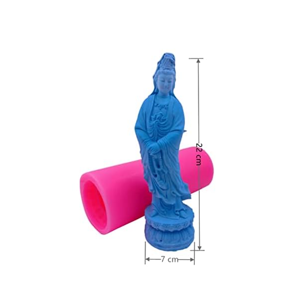 QUANQUAN Quani Big Size Buddha-Kerzenform Avalokitesvara Kerzenwachs-Formen-Schimmel verzierte Silikonformen for… – Bild 3