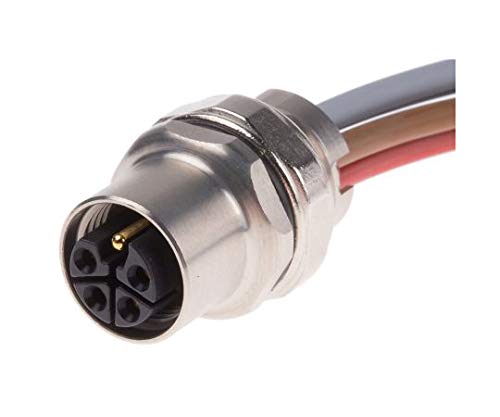 Socle M12 PIN: 5 femelle code L-Power avec fils 63V HARTING 21035992505