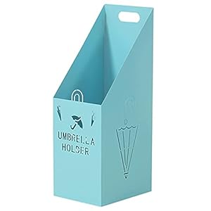 ZJYWMM Ruimtebesparende Organizer Trendy Stijl Paraplu Stand/Walking Stick Houder, Draagbare Rechtopstaande Entry Hal Paraplu Opbergemmer – Sneldrogende Metalen Rechthoek Display Stand (Kleur: B