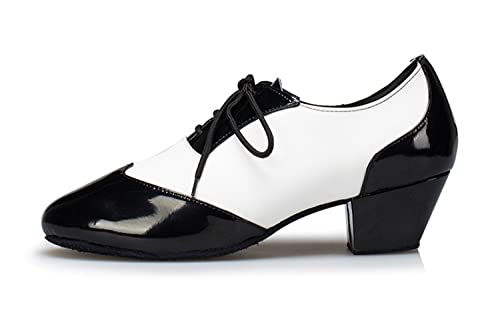 Mens Lace-up Leather Latin Chacha Tango Jazz Rumba Ballroom Modern Dance Shoes2