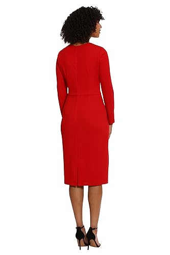 Maggy London Women's Wide Waistband and Tuck Details Office Career Workwear Event Occasion Guest of2