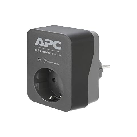 Adaptador de Enchufe APC Surge Protector PME1WB-GR con Protección contra Sobretensiones Cover